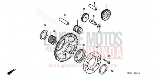 EMBRAYAGE DE DEMARRAGE FX650Y de 2000